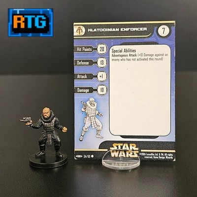 Star Wars Miniature and Card - Klatooinian Enforcer #54 - WOTC - RPG