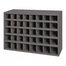 DURHAM MFG 40-Bin Pigeonhole Unit - Gray, Steel, 22 1/4" Height + 33 3/4" Width
