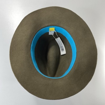Yellow 108 Fedora Hat Unisex L Heathered Gray Wool Felt Wide Brim Ribbon Trim Yellow 108 | Accessories | Wool Felt Fedora Yellow 8 | Poshmark main image 4