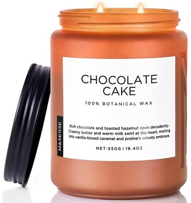 Chocolate Layer Cake Scent Candles, Large Natural Soy Wax 110 Hours Burn Time...
