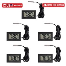 5 PCS Digital LCD Thermometer with Probe for Fridge and Water Temperature