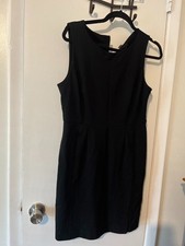 Fossil Womens little black Dress shift sleeveless SZ 10