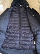 POLO RALPH LAUREN 3 IN 1 DOWN PARKA / COAT, BLACK, LARGE, RRP£645, NEW.