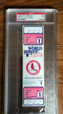 1982 WORLD SERIES Game 1 FULL TICKET PSA 9 MINT, Highest Graded Ticket!!!, POP 5