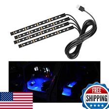 Sylvil Car LED Strip Light, 48 LEDs RGB Neon Interior Atmosphere Lights, 12V