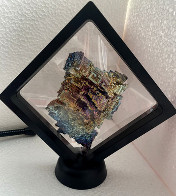 TOP  186g Wismut Kristall Schweberahmen bismuth crystal Heilstein Feng Shui edel