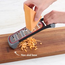 Stainless Steel Bowl Grater - Black, Protective Sleeve, Easy to Use & Store