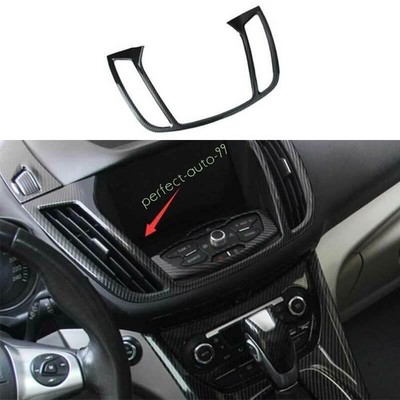 For Ford Escape Kuga 2013-2019 ABS Carbon Fiber Middle Console Navigation Panel