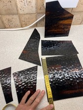 (L) Joblot Selection Large Whispy Brown Pieces Stained Glass Project 