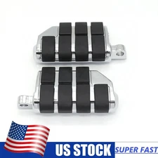 Front Rider Driver Footpegs Chrome Pegs Pedals For Harley Touring Dyna Sportster