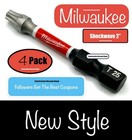 4 Pack Torx T25 Milwaukee Shockwave Impact Duty Bit Screw Driver Bits 2" T-25