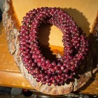 Antique Czech Natural Garnet Woven Thick Strand Necklace — photo 10