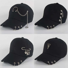 Baseball Cap Solid Cotton Adjustable Punk Style Unisex Casual Outdoor Daily Hat
