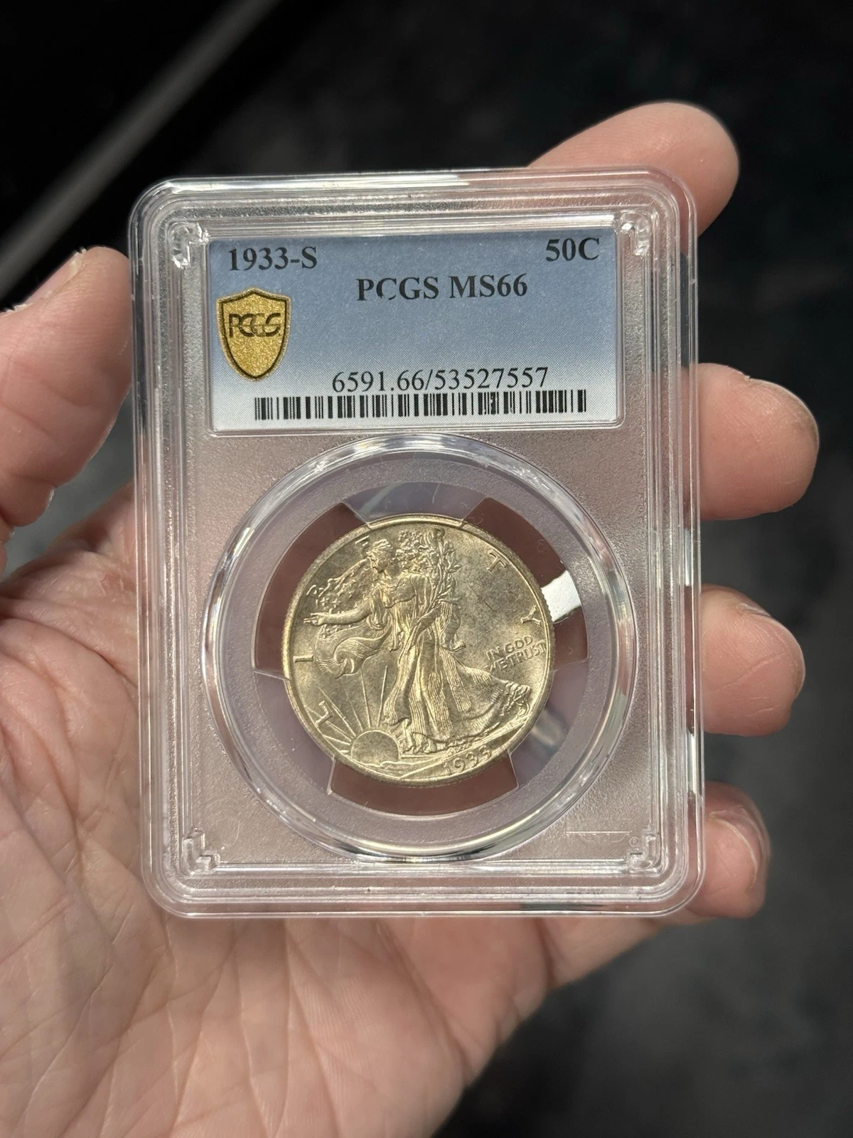 1933-S 50c Walking Liberty Half Dollar PCGS MS66 Silver Coin Stunning