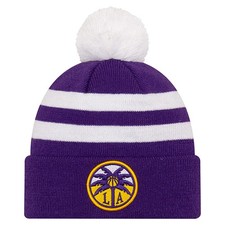Unisex New Era Purple Los Angeles Sparks Core Cuffed Knit Hat with Pom