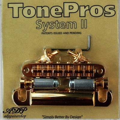 TonePros - Brücke Tune-O-Matic + Saitenhalter Nashville Gold für Gibson LP Sg