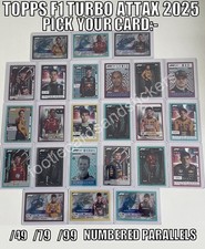 Topps 🇮🇳 F1 Turbo Attax 2025 PICK YOUR NUMBERED PARALLEL CARDS /49 /79 /99