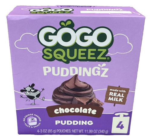 GoGo SqueeZ PuddingZ Chocolate Snack Pudding On-the-Go Pouches 11.99 oz