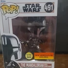 Funko Pop! Star Wars - Mandalorian w/Dark Saber Box Warehouse (Exclusive) #491