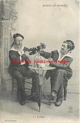 French Navy, Marins en Bordee, Cliche Audiard, Lestage, Drinking Alcohol