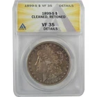 1899 S Morgan Dollar VF 35 Details ANACS Silver $1 Coin SKU:I19052