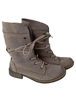 RIEKER Herren Stiefel Gr. 40 Grau Wildleder Schnürstiefel Vintage - Bild 1 von 4