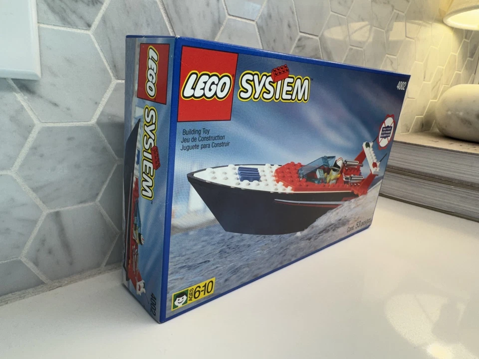 LEGO 4002 Riptide Racer Town Boats 1996 Harbor Speedboat Promo Vintage Sealed - Image 3 of 4