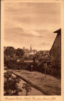 Vintage Postcard Hampstead Garden Suburb View from Summers Hill London UK