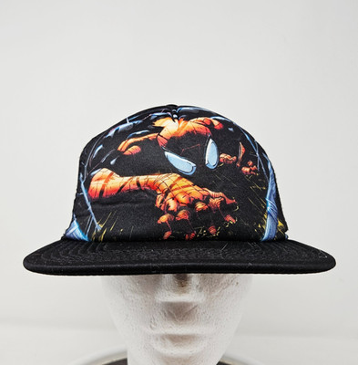 Spiderman Marvel Trucker Hat Black Comics Mesh Back