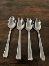 4 Gorham Fairview Place Oval Soup Spoon Flatware Stainless Steel Lot 18/10