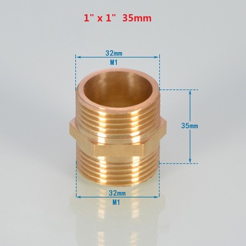 Brass BSP1/2" 3/4" 1" Male Thread Straight Pipe Nipple Fitting Connector Adapter - Picture 17 of 25