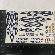 Clear 164 Waterslide Decal For 66 Dodge A100 Van Blue Flames