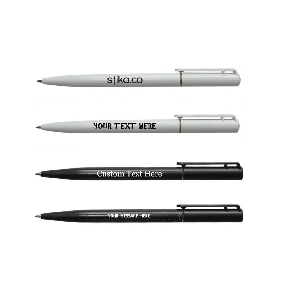 Imprimé Personnalisé Client Blanc ou Noir Stylo Extra, Bille Promotionnel Bureau - Photo 1/4