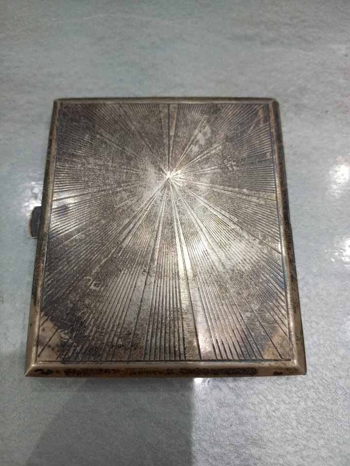 Старый серебряный чехол Cigerette 900 20 века - Изображение 2 из 4