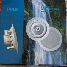 PYLE 8  WEATHER PROOF 2-WAY IN-CEILING / IN-WALL STEREO SPEAKERS PAIR PWRC81