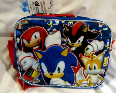 Sonic the HedgeHog/Knuckles/Tails/Shadow 9.5'' Insulted Lunch Bag Lunchbox-New!