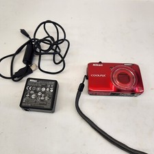 Nikon Coolpix S6300 Red Digital Camera 10x Wide Optical Zoom Full HD