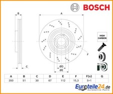2 uds disco de freno BOSCH 0986479F10 para Mercedes-Benz CLA