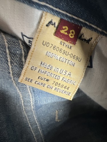7 For All Mankind Jeans Womens 28 Flare Low Rise 705844 Made In USA - Picture 6 of 11