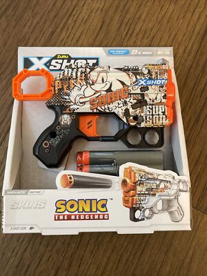 RARE! Zuru X-Shot Sega SONIC THE HEDGEHOG Skins X-Epic Dart Blaster NEW