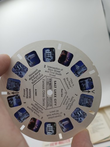 Salt Lake City Utah Famous Cities Series View-Master Pack A 348 W/12 Pg booklet - Foto 3 di 5