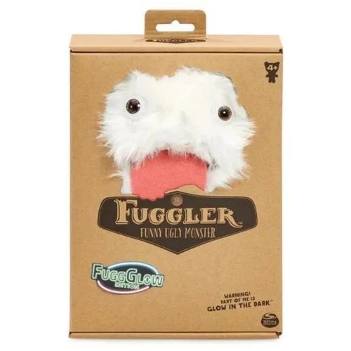 Fuggler Glow In The Dark 9" Plush Toy Oogah Boogah Funny Ugly White Monster - Picture 2 of 10