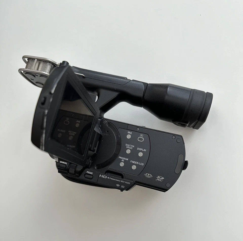 SONY NEX-VG20 E-Mount Digital Video Camera w/ Shotgun Mic, LED Light & More - Image 4 of 4