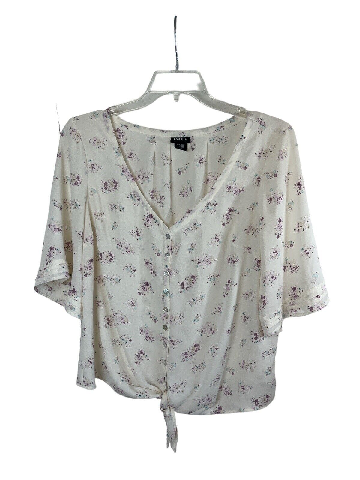torrid 0 floral print blouse - image 1