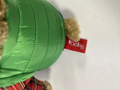 2019 Belkie Bear Green Winter Vest w/ Red Plaid Shirt and Hat - Picture 4 of 12