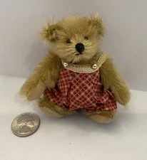 Vintage Fully Jointed Mohair Teddy Bear By Artist Elaine Fujita-Gamble