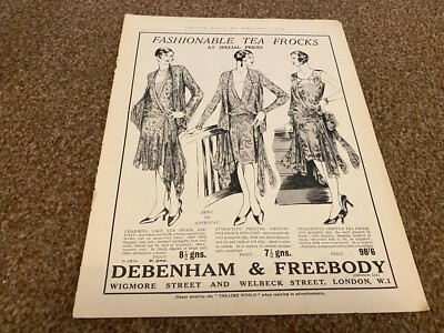 FTWB8 MAGAZINE ADVERT 11X8 DEBENHAM & FREEBODY TEA FROCKS