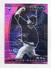 Mike Baumann 2022 Panini Chronicles Titan Pink Pulsar RC #17 MLB Trading Card