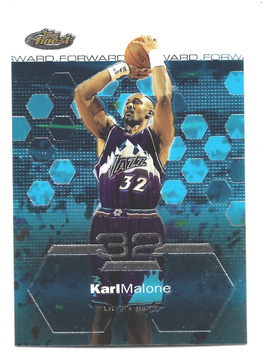 Karl Malone #41 Basketball Cards 2002 Finest trading card — raw and PSA graded price guide