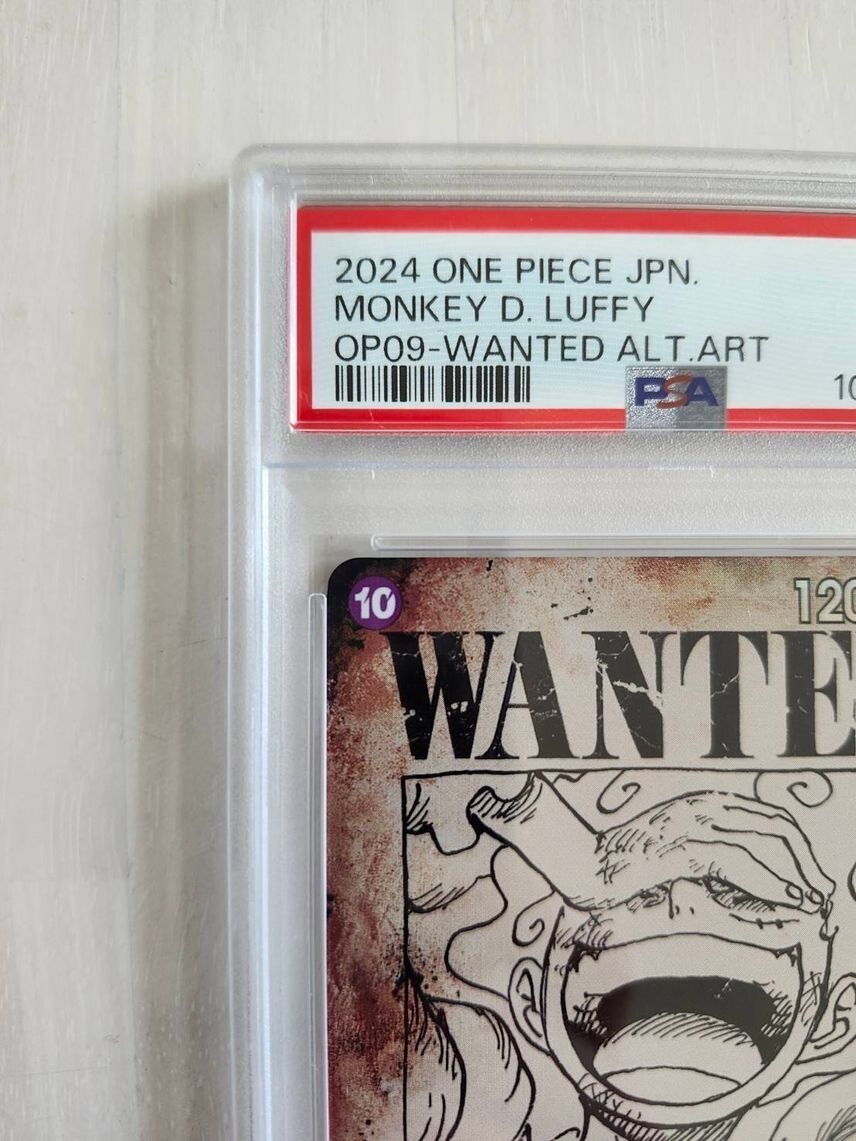 One Piece Card PSA 10 Luffy OP09-119 Wanted Emperors in the